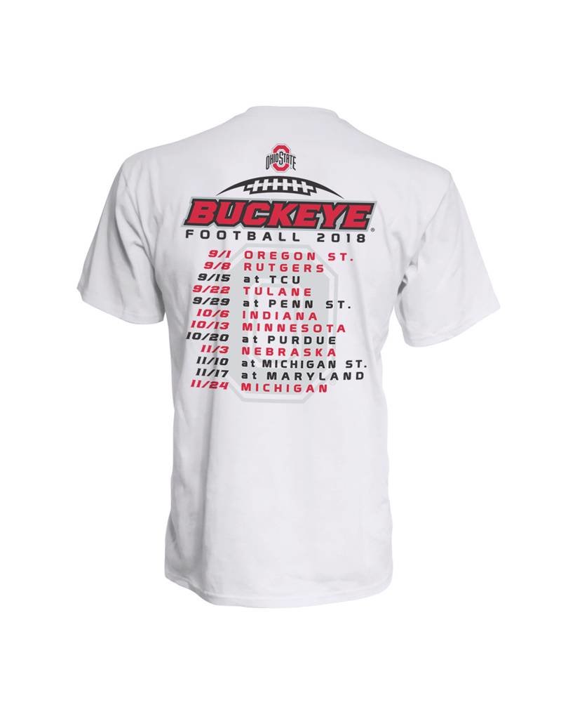 Top Of The World Ohio State University 2018 Football Schedule Tee