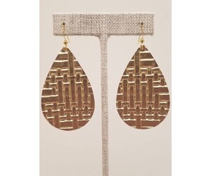 Darling Gold Basketweave Earrings Coventry Corners