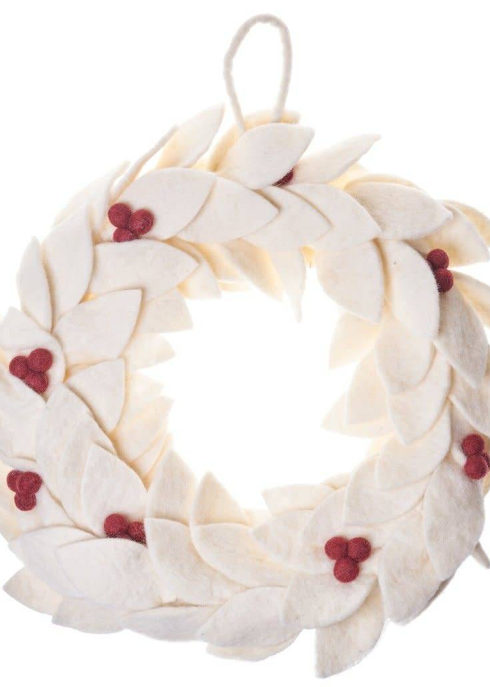 Global Goods Partners Holiday Felt Wreath