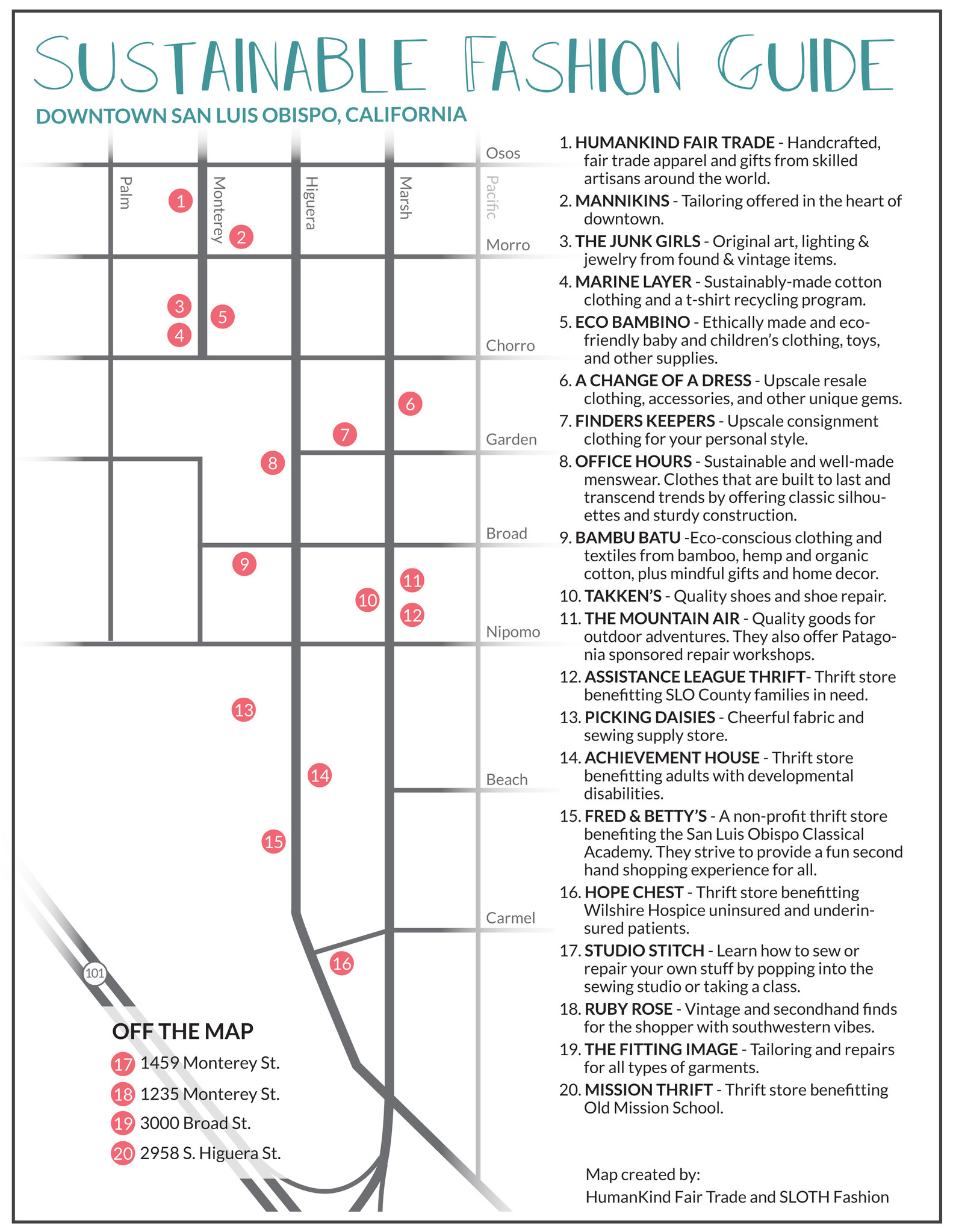 SLO Sustainable Fashion Map