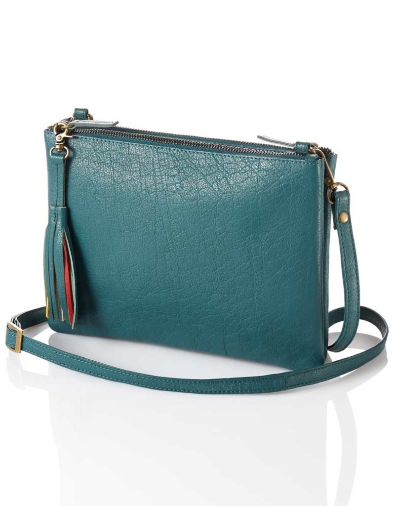 teal crossbody purse