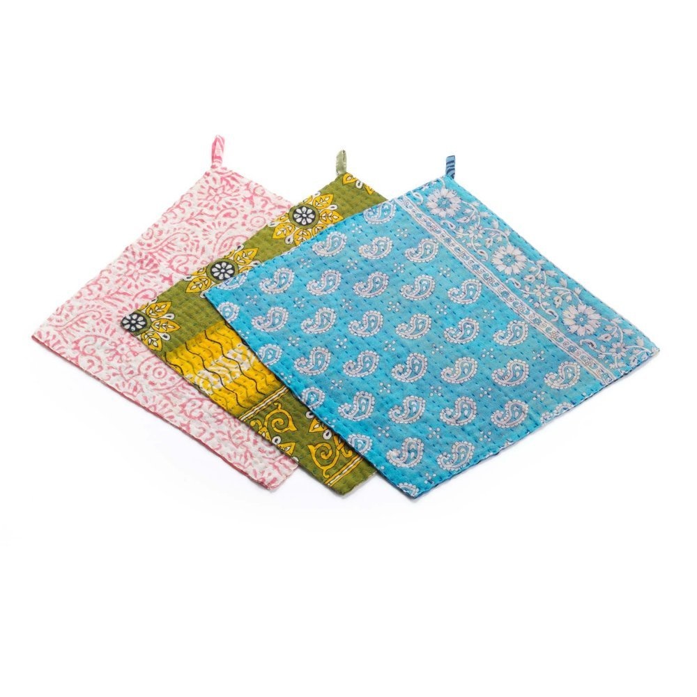 Kantha Dish Towel Set from HumanKind Fair Trade - HumanKind Fair Trade