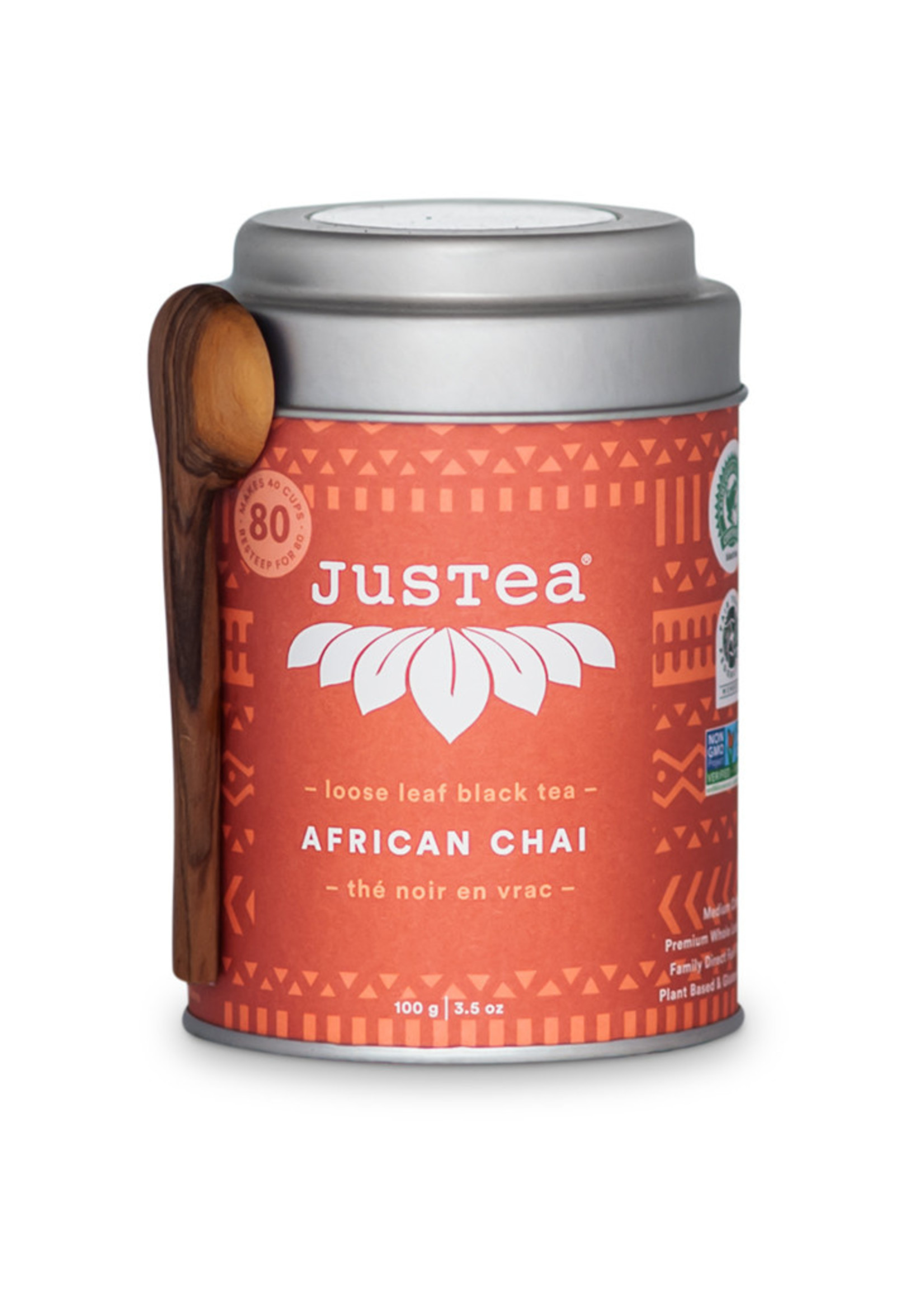 JusTea Loose Leaf Tea Tin - African Chai