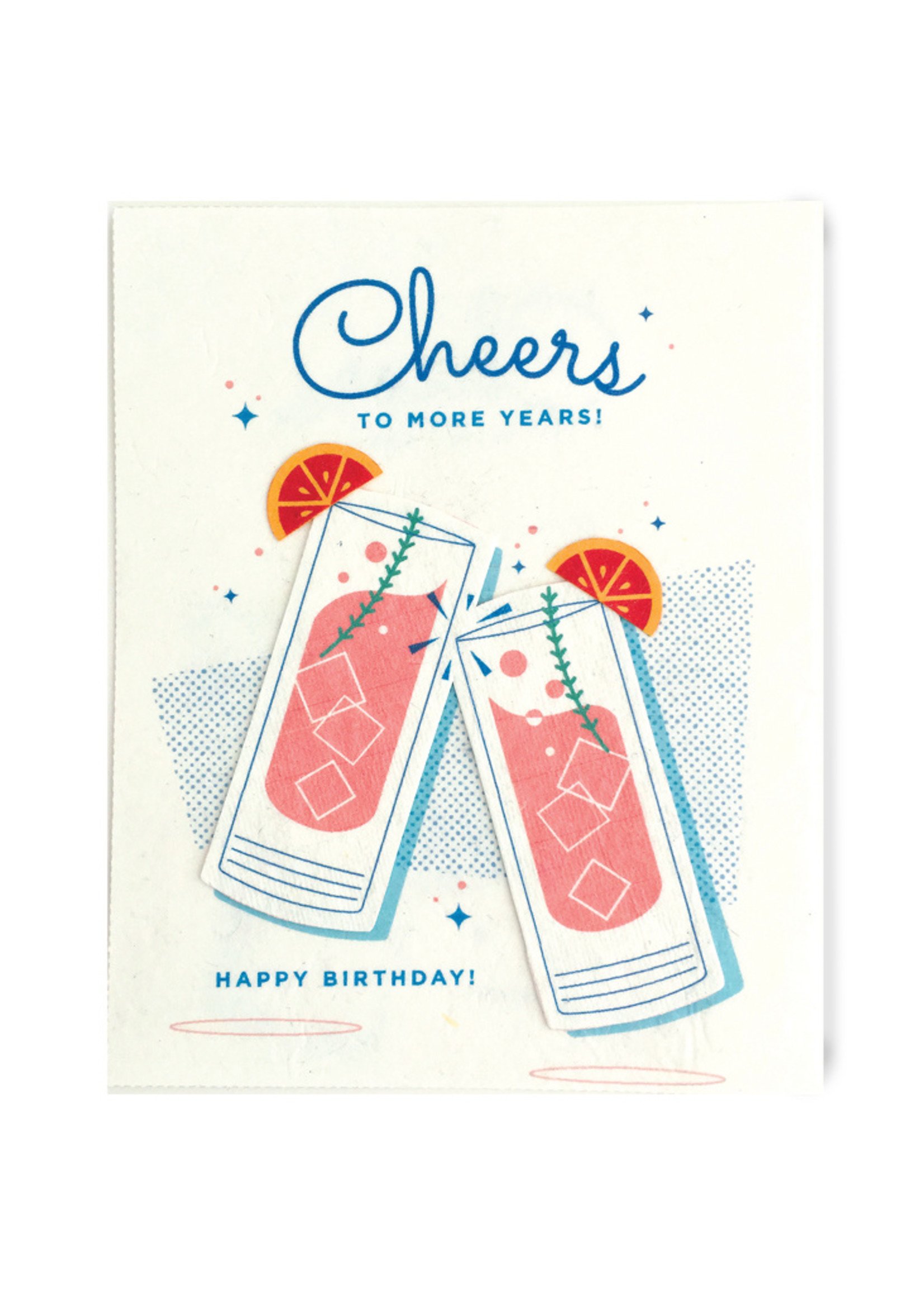 Good Paper Craft Cocktail Birthday Card