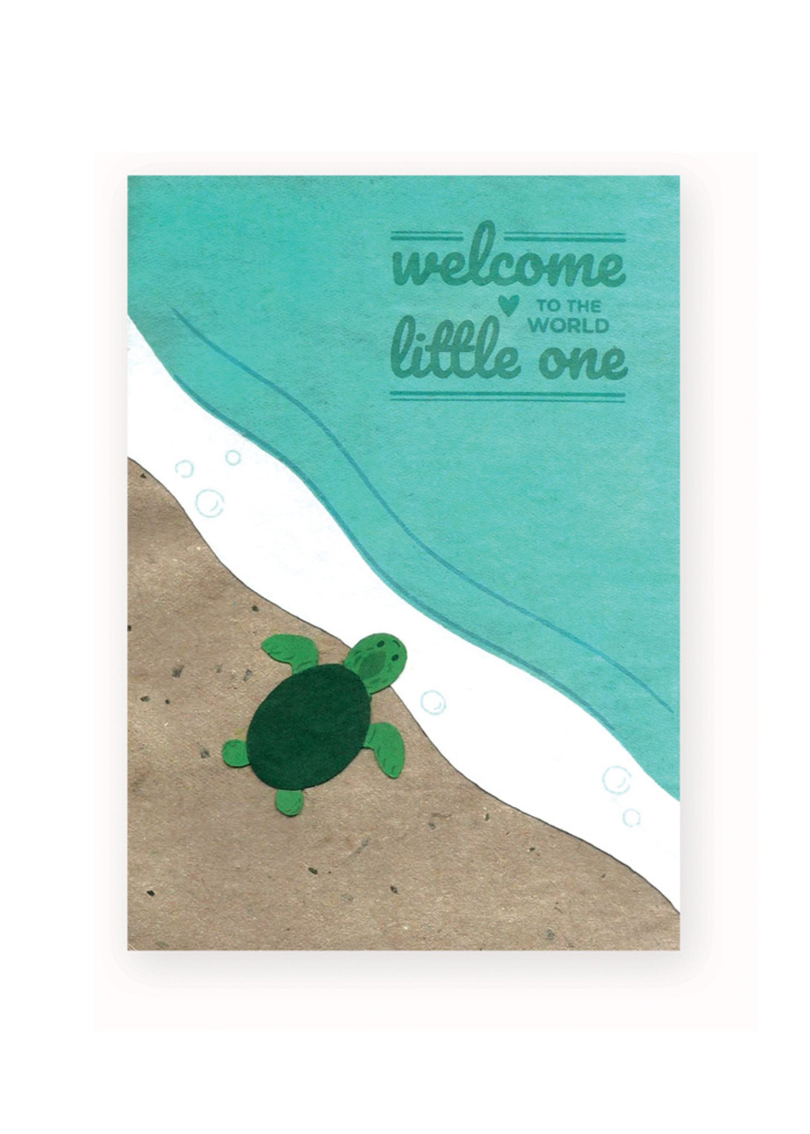 Good Paper Baby Turtle Congrats Card