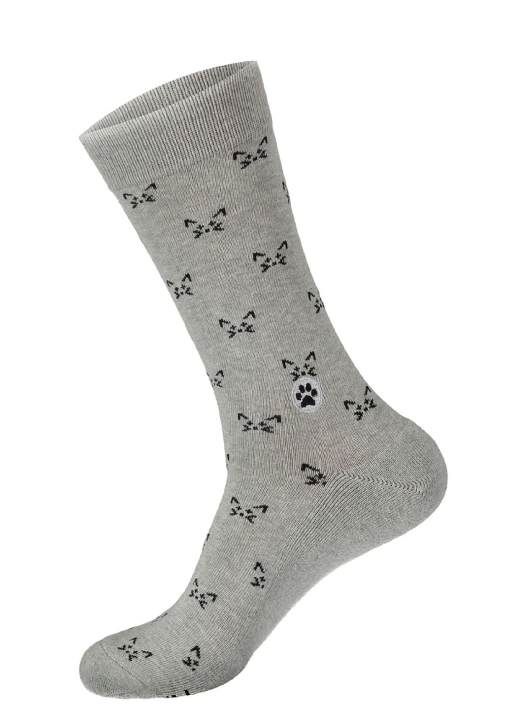Conscious Step Women's Socks That Save Cats [Gray]