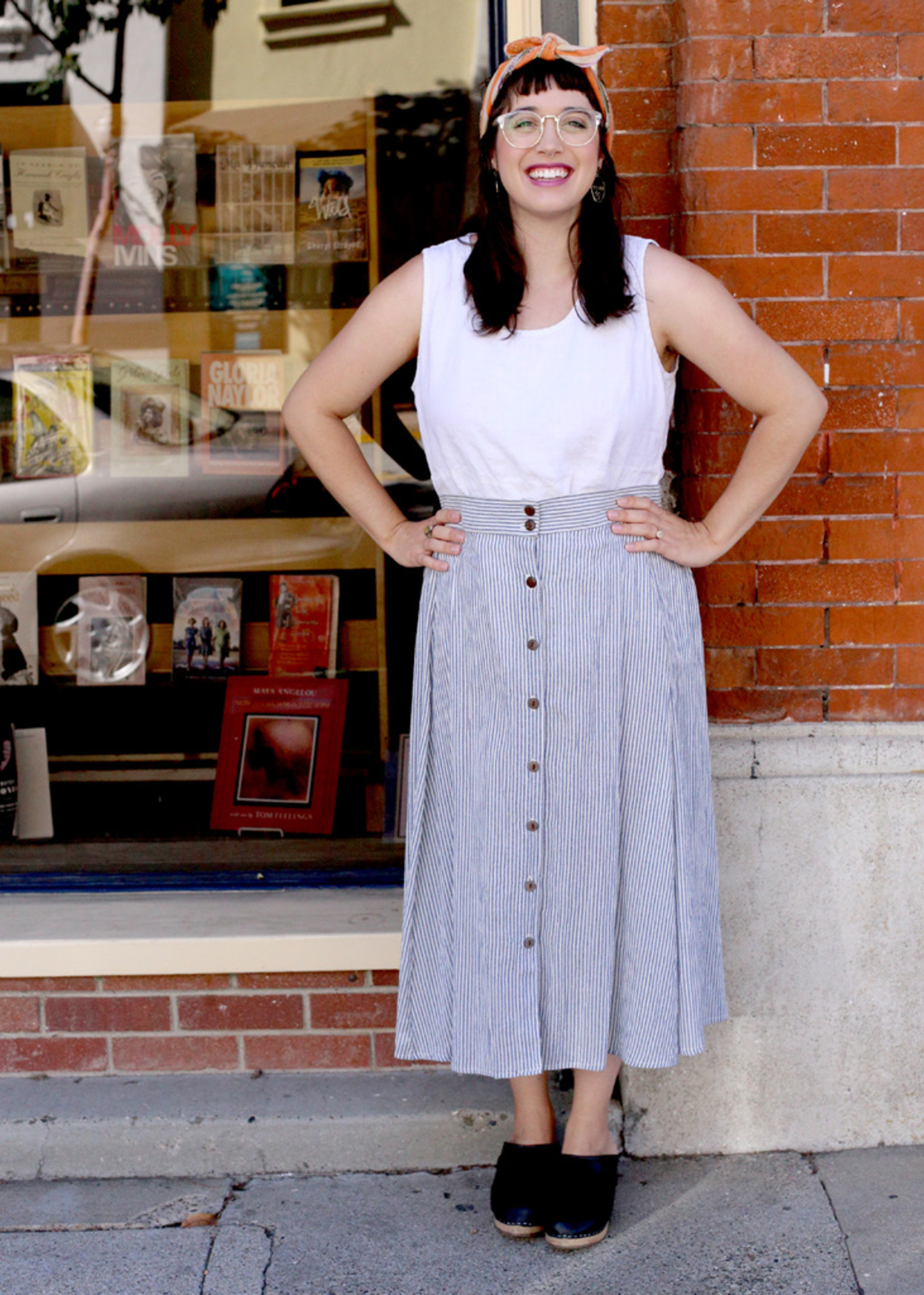 nautical stripe skirt