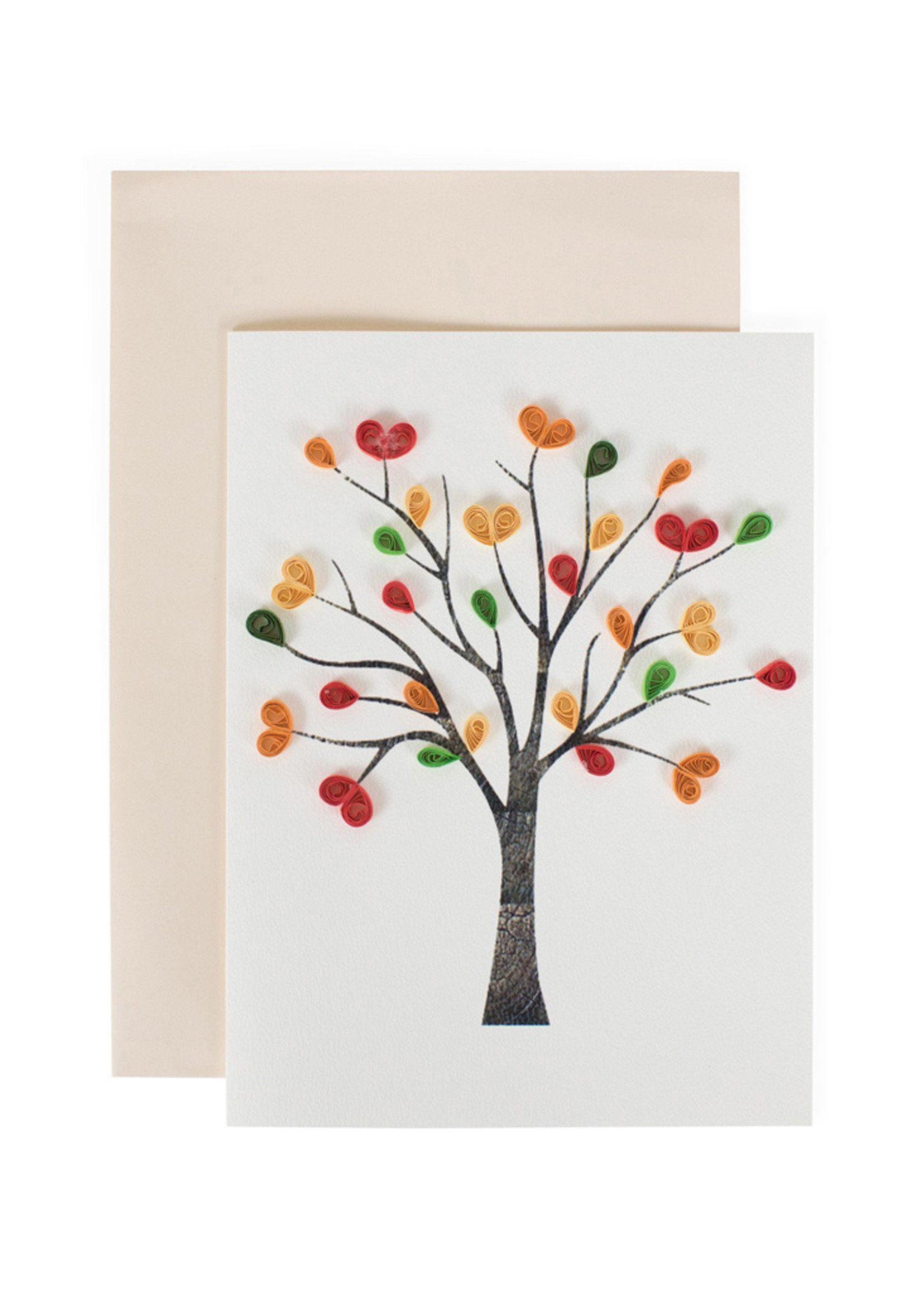 Ten Thousand Villages Quilled Love Tree Card