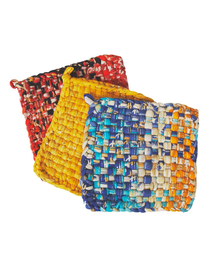 Sol Potholder in Honey - Ethical Kitchen Textiles