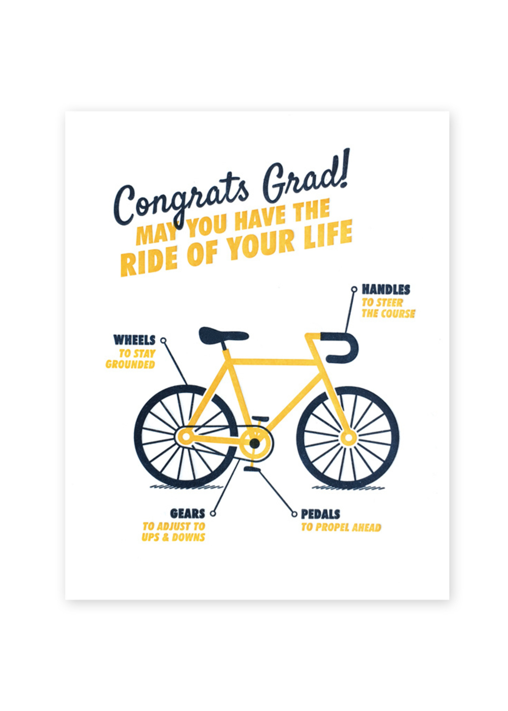 Good Paper Graduation Bicycle Card