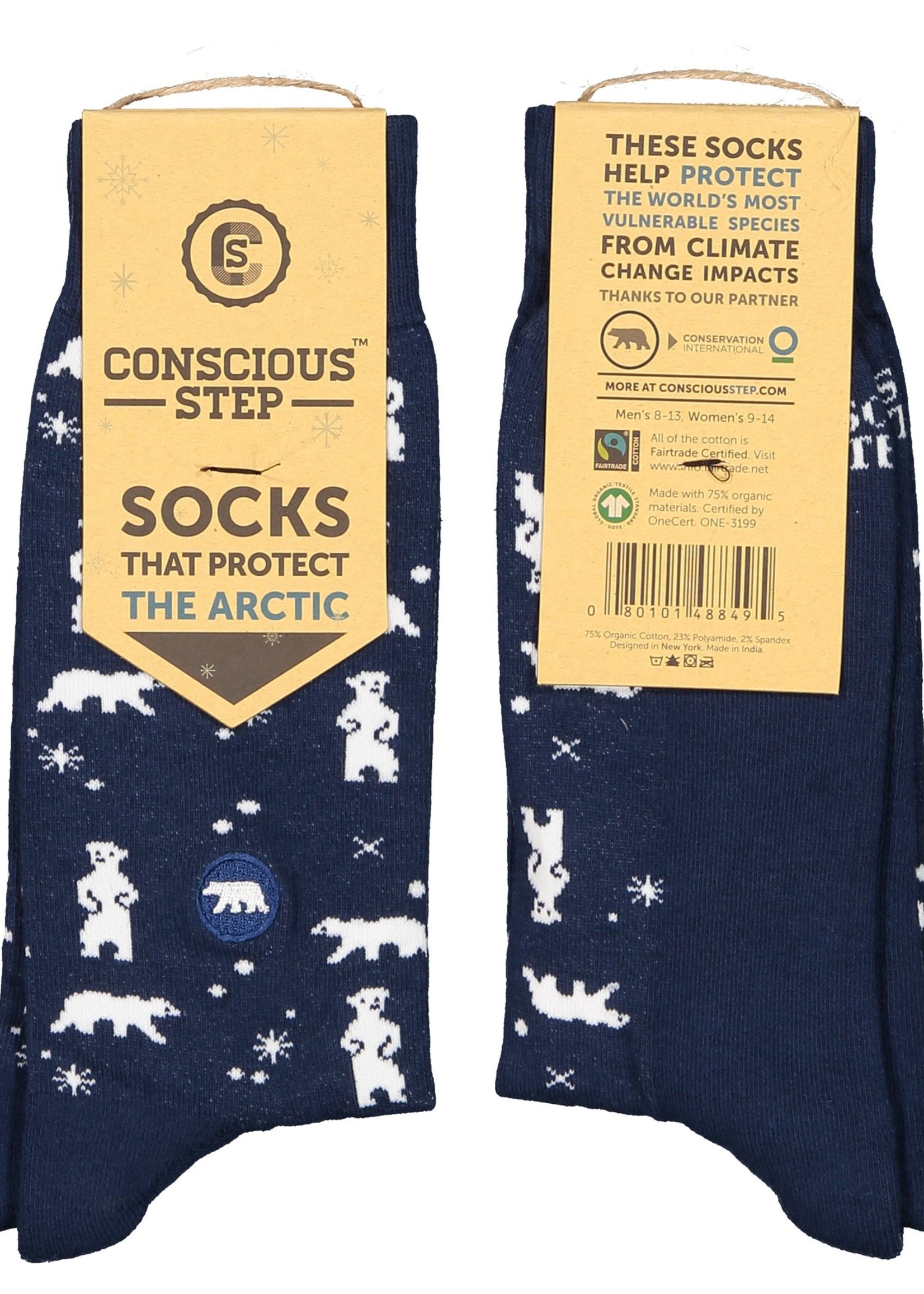 Conscious Step Women's Polar Bear Socks That Protect The Arctic