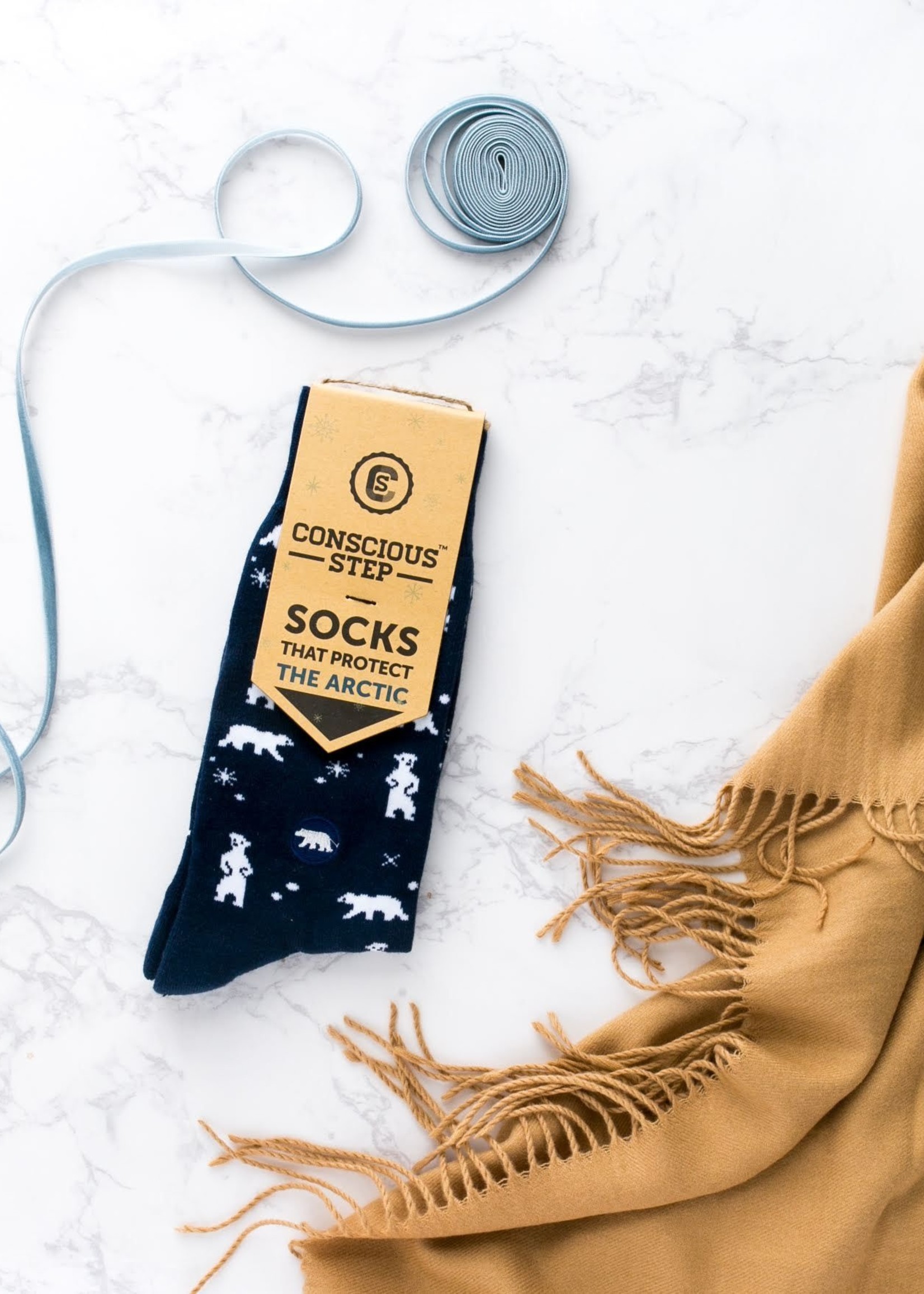 Conscious Step Women's Polar Bear Socks That Protect The Arctic