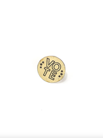 Vote Pin (stacked letters)