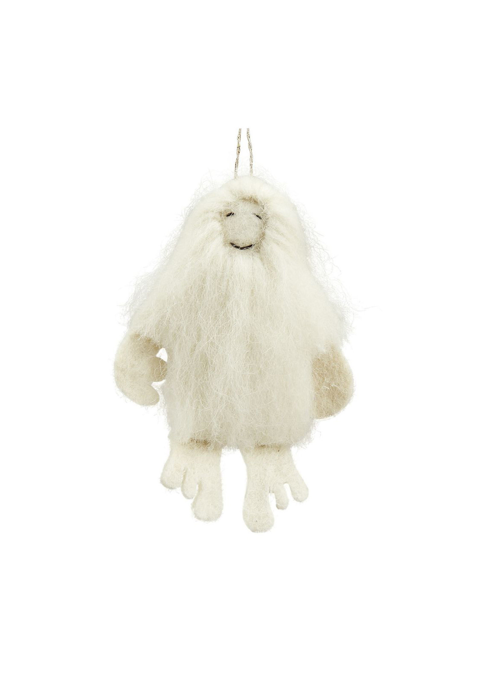 Ten Thousand Villages Felt Yeti Ornament