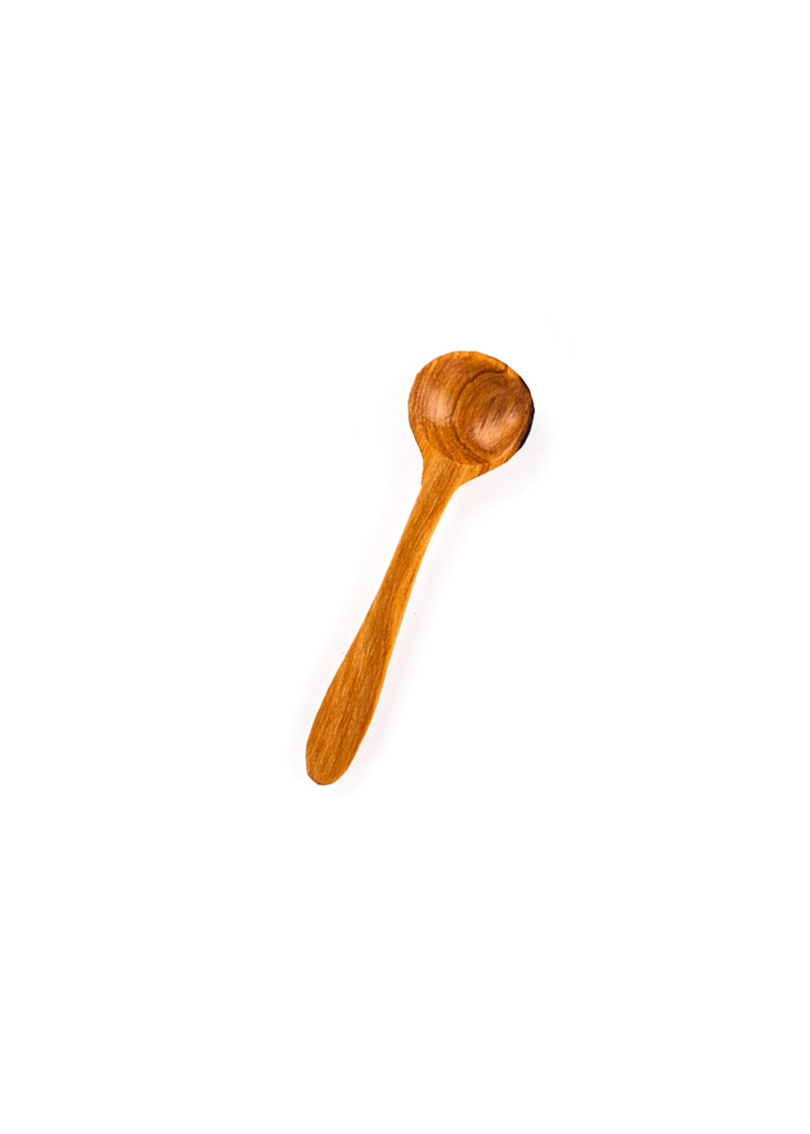 African Modern Wild Olive Wood Spice Spoon