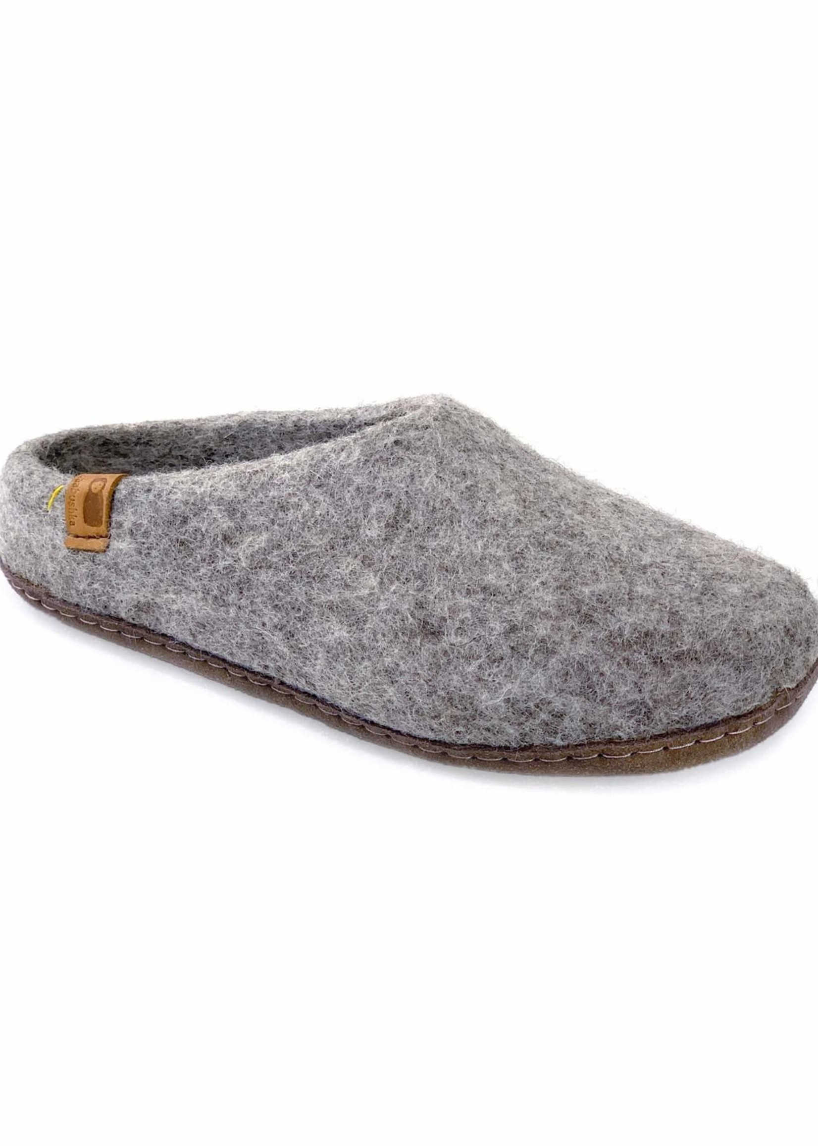 Light Grey Wool Slippers from HumanKind Trade Trade