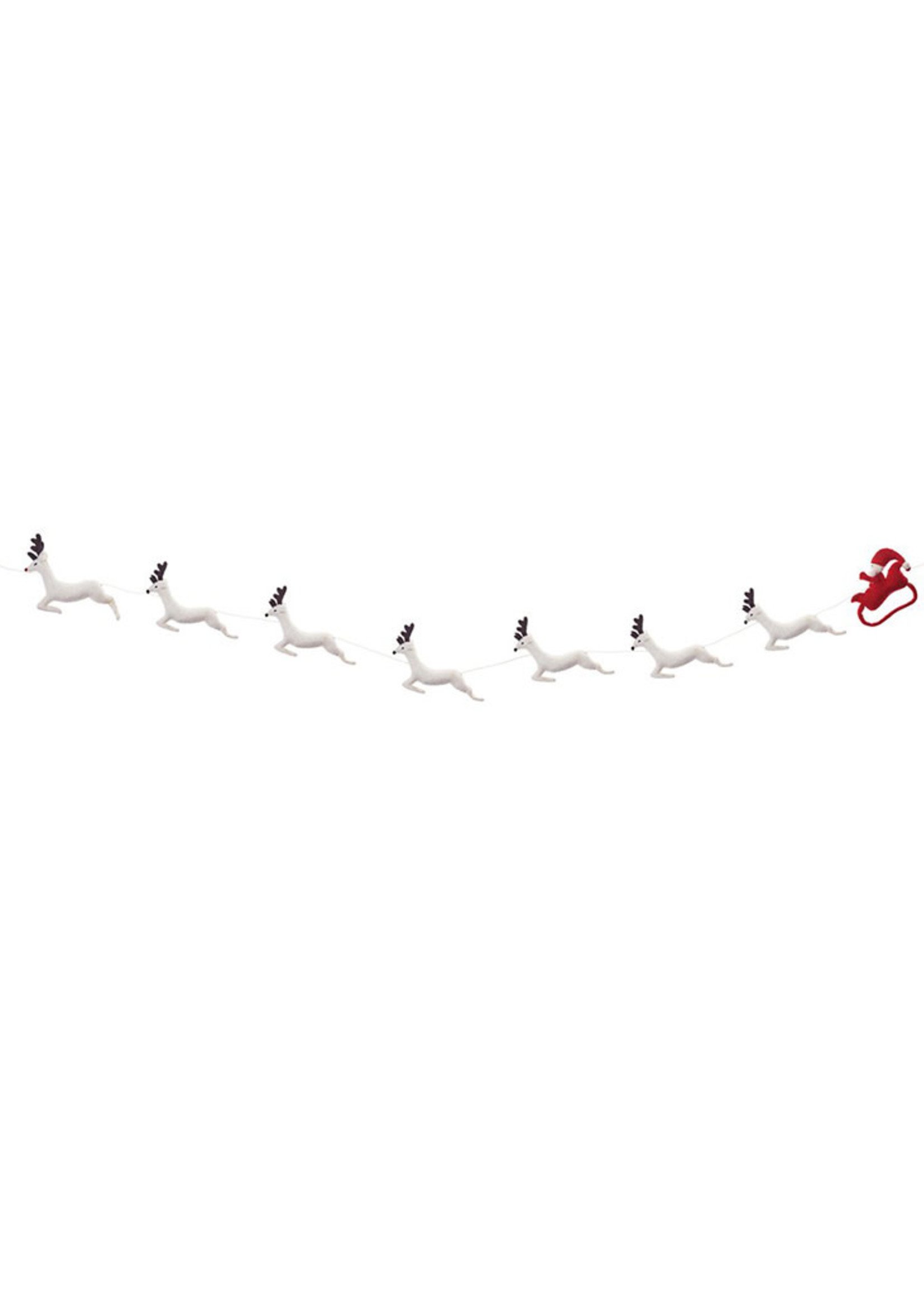 Global Goods Partners Santa and Reindeer Garland