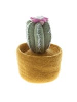 Global Goods Partners Felt Cactus in Yellow Pot