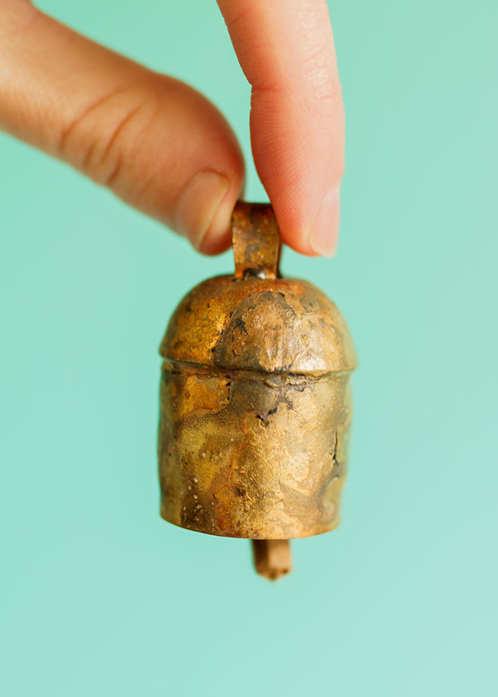 Deep Toned Traditional Indian Copper Cow Bells, Fair Trade