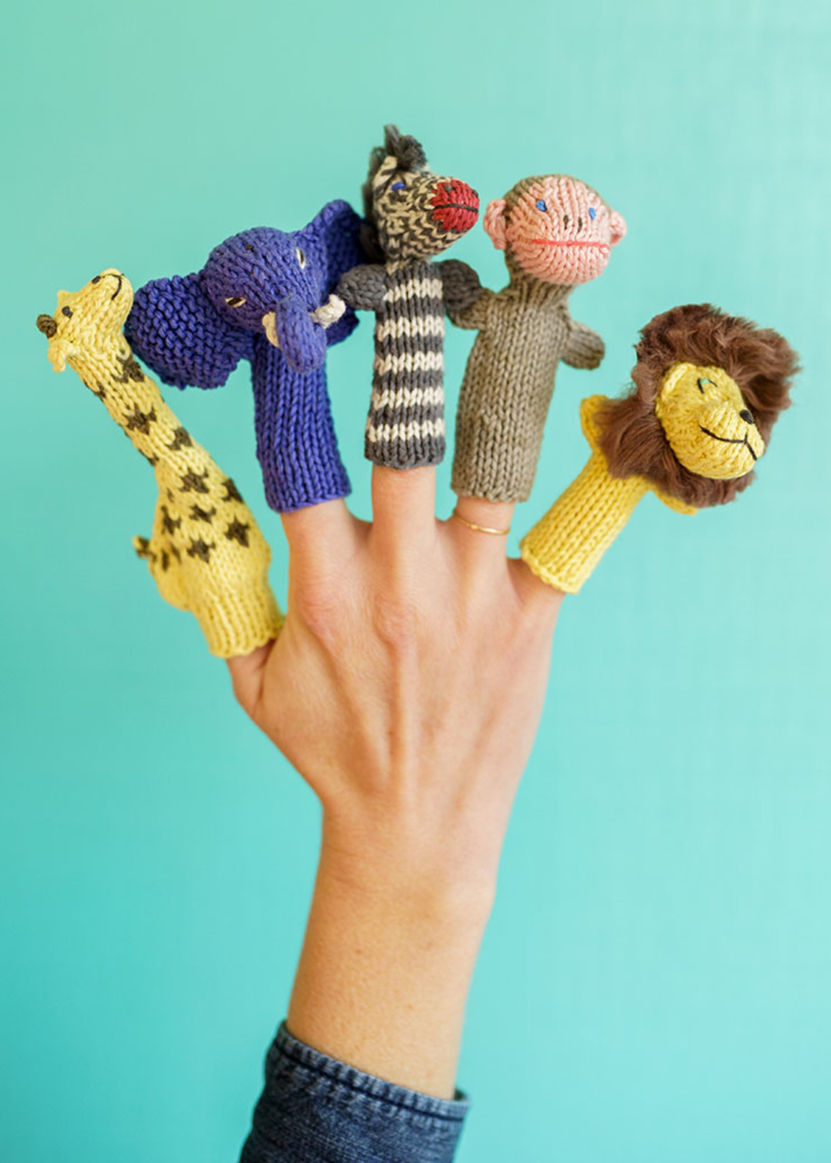 Lucuma Designs Safari Animals Finger Puppet Set