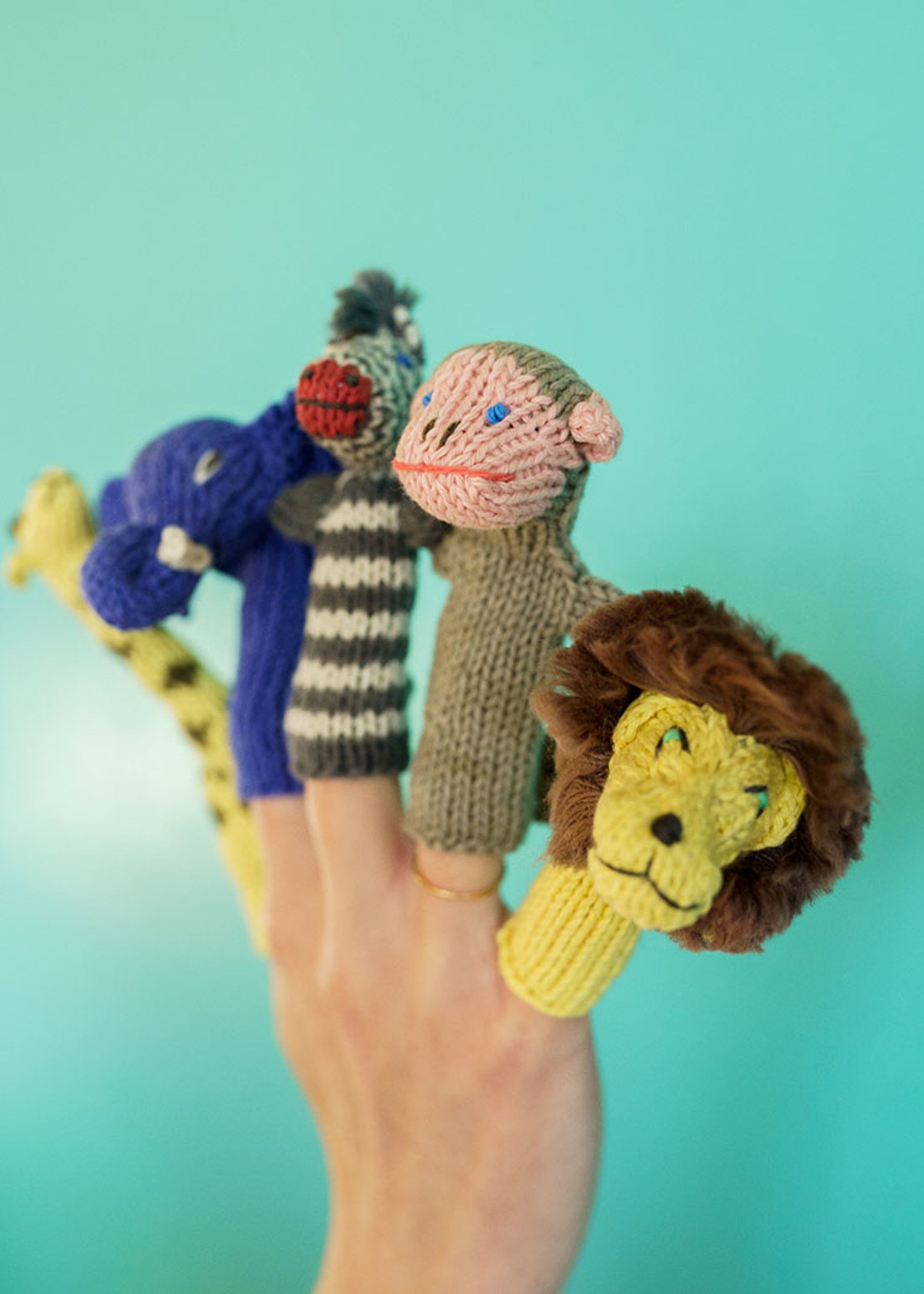 Lucuma Designs Safari Animals Finger Puppet Set