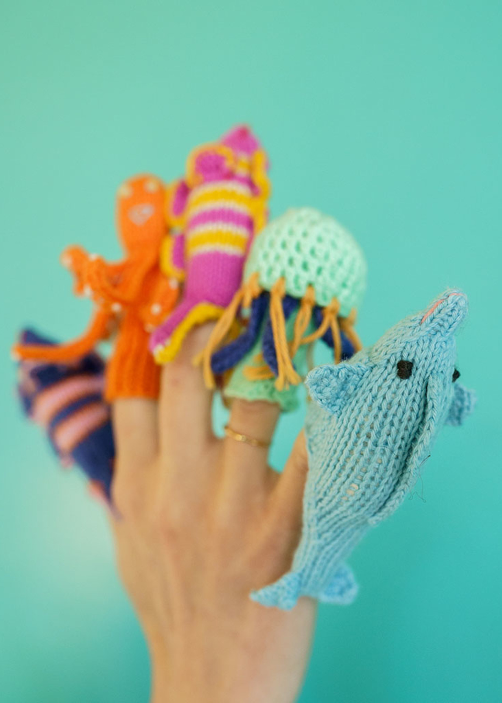 Lucuma Designs Sea Animals Finger Puppet Set
