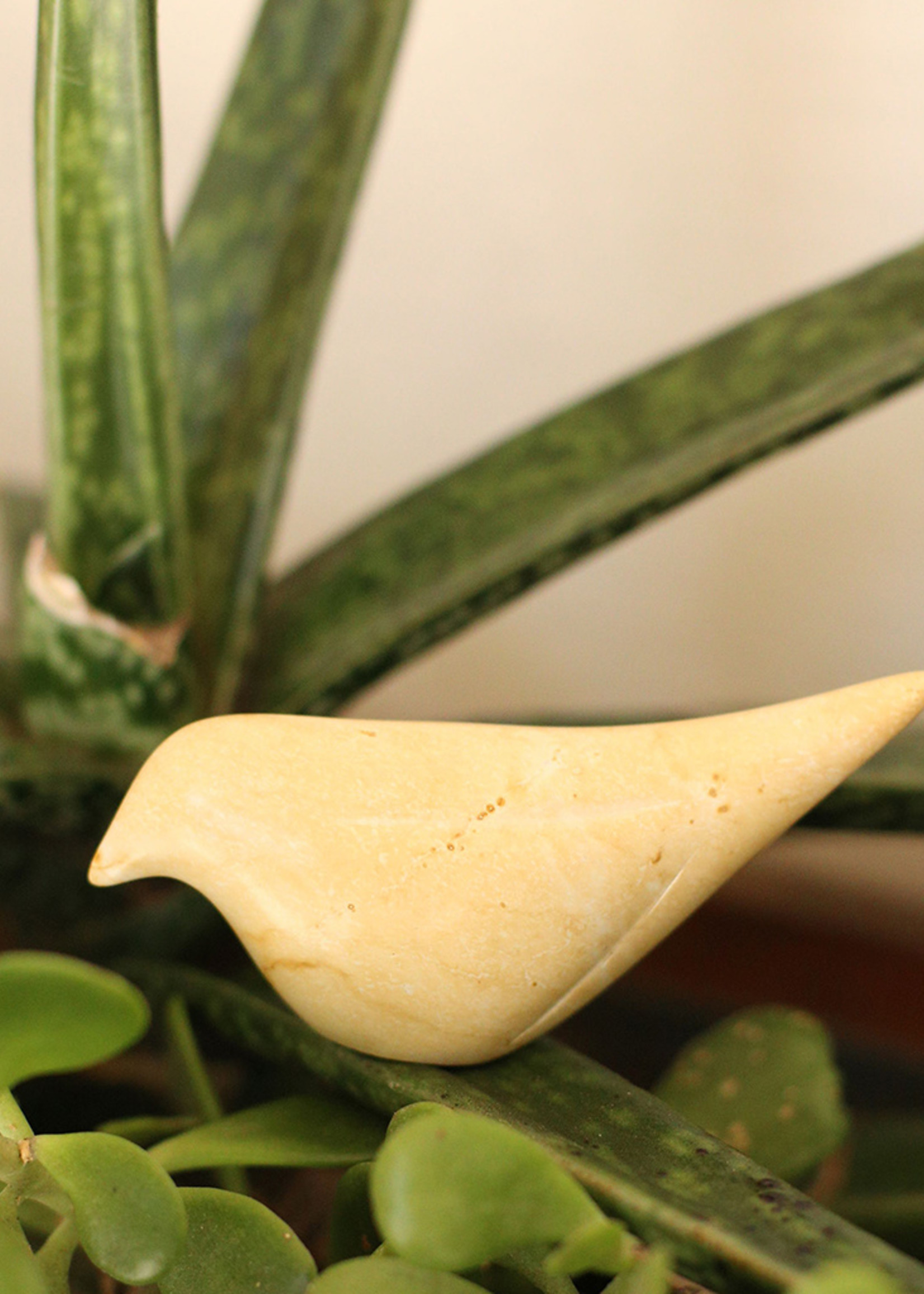 Venture Imports Natural Soapstone Bird