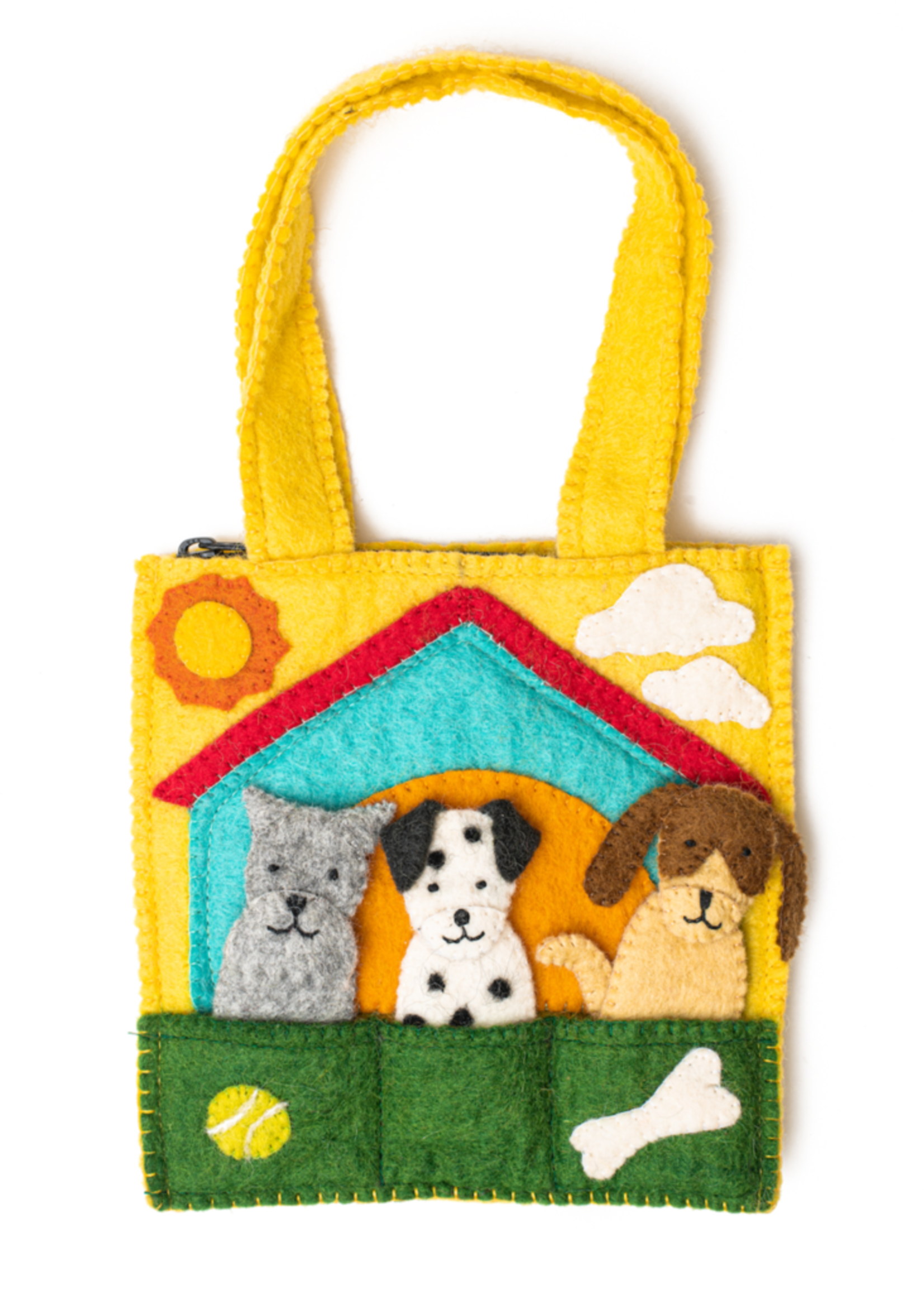 Global Goods Partners Felt Doggy Puppet Bag