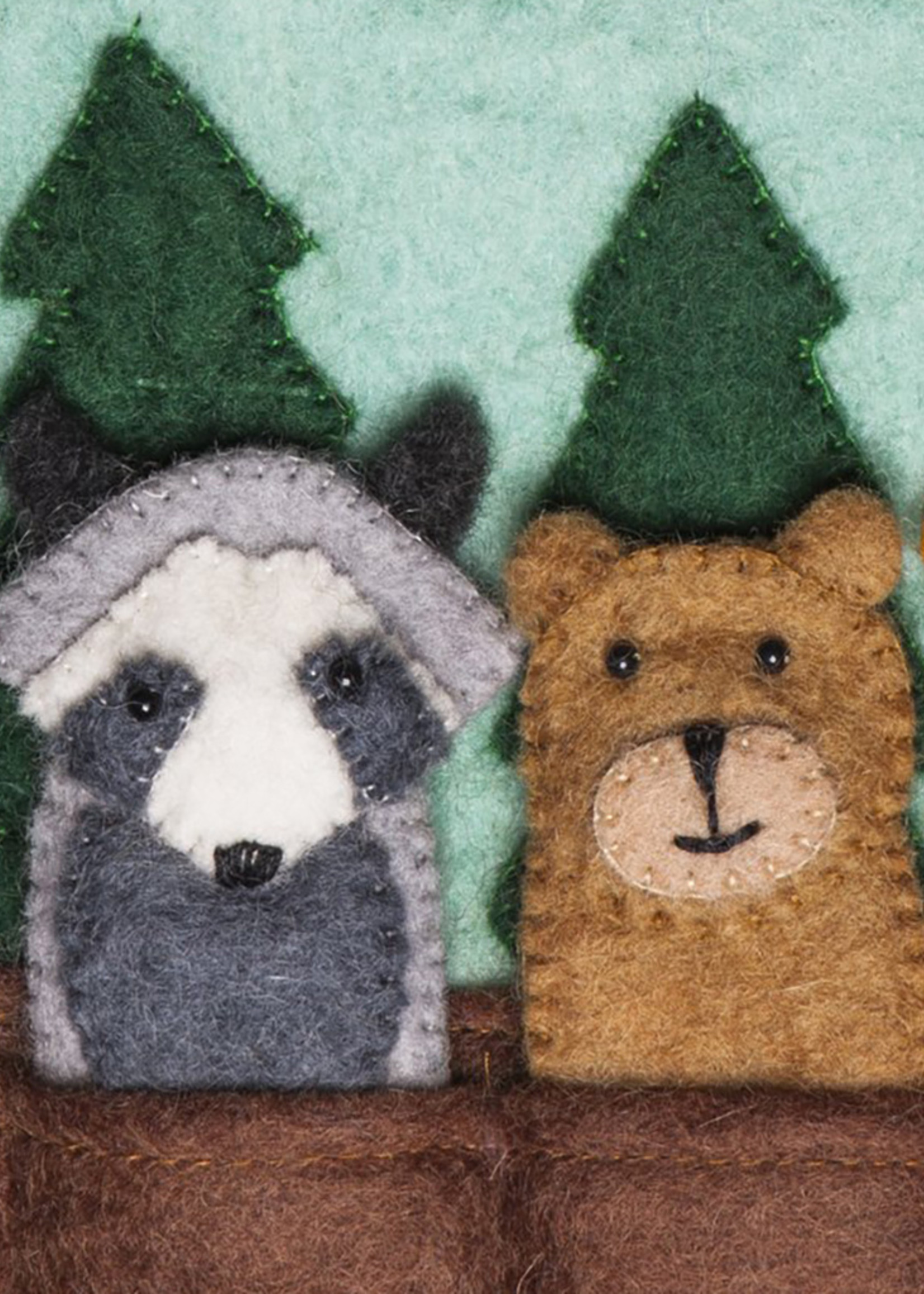 Global Goods Partners Felt Woodland Friends Puppet Bag