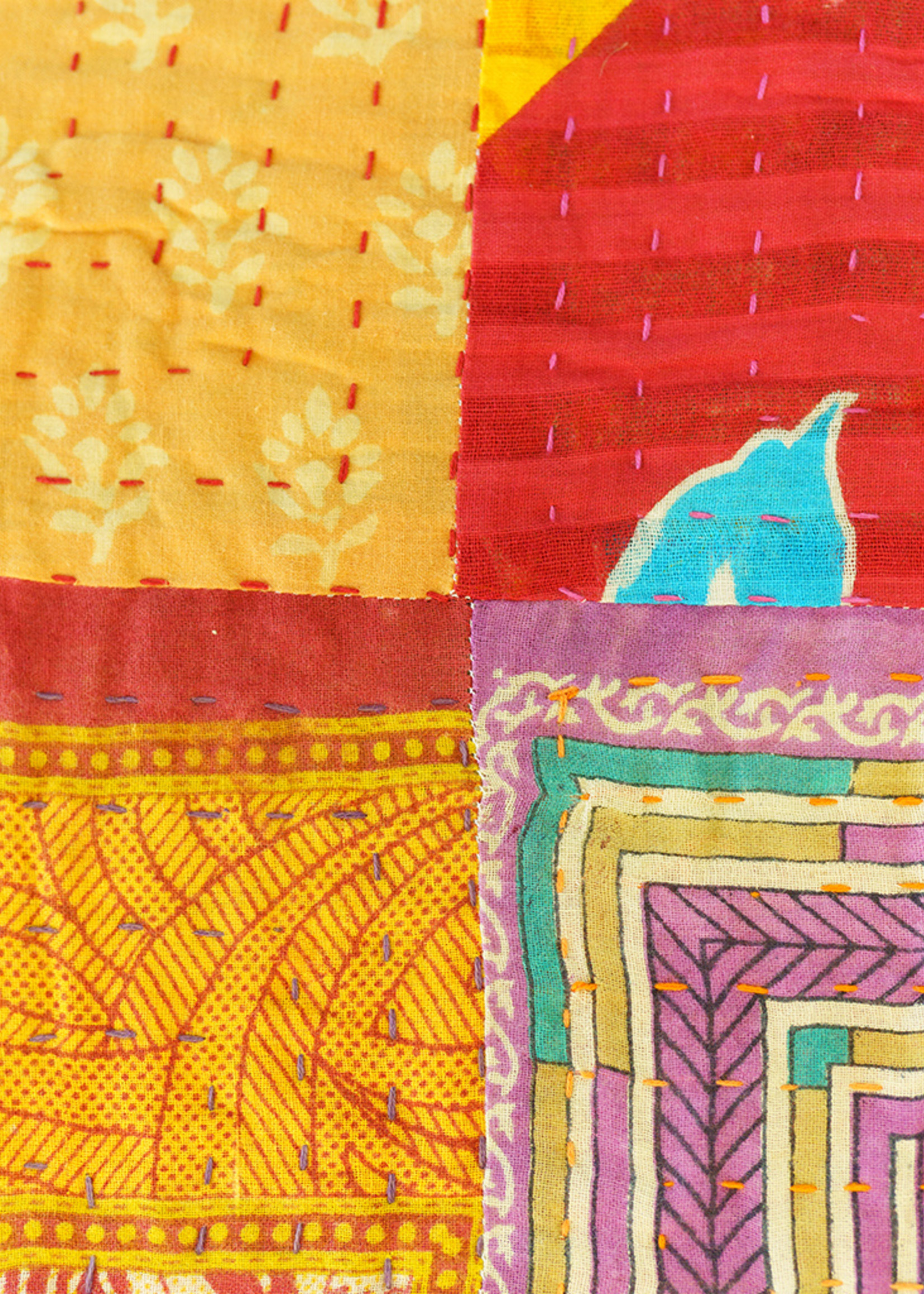 SERRV Queen Size Kantha Quilt #19