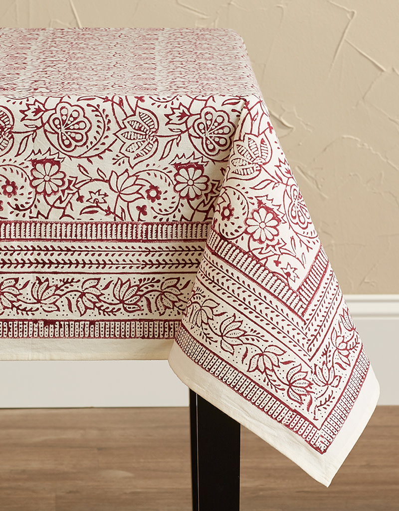 Cranberry Vine Tablecloth From Humankind Fair Trade