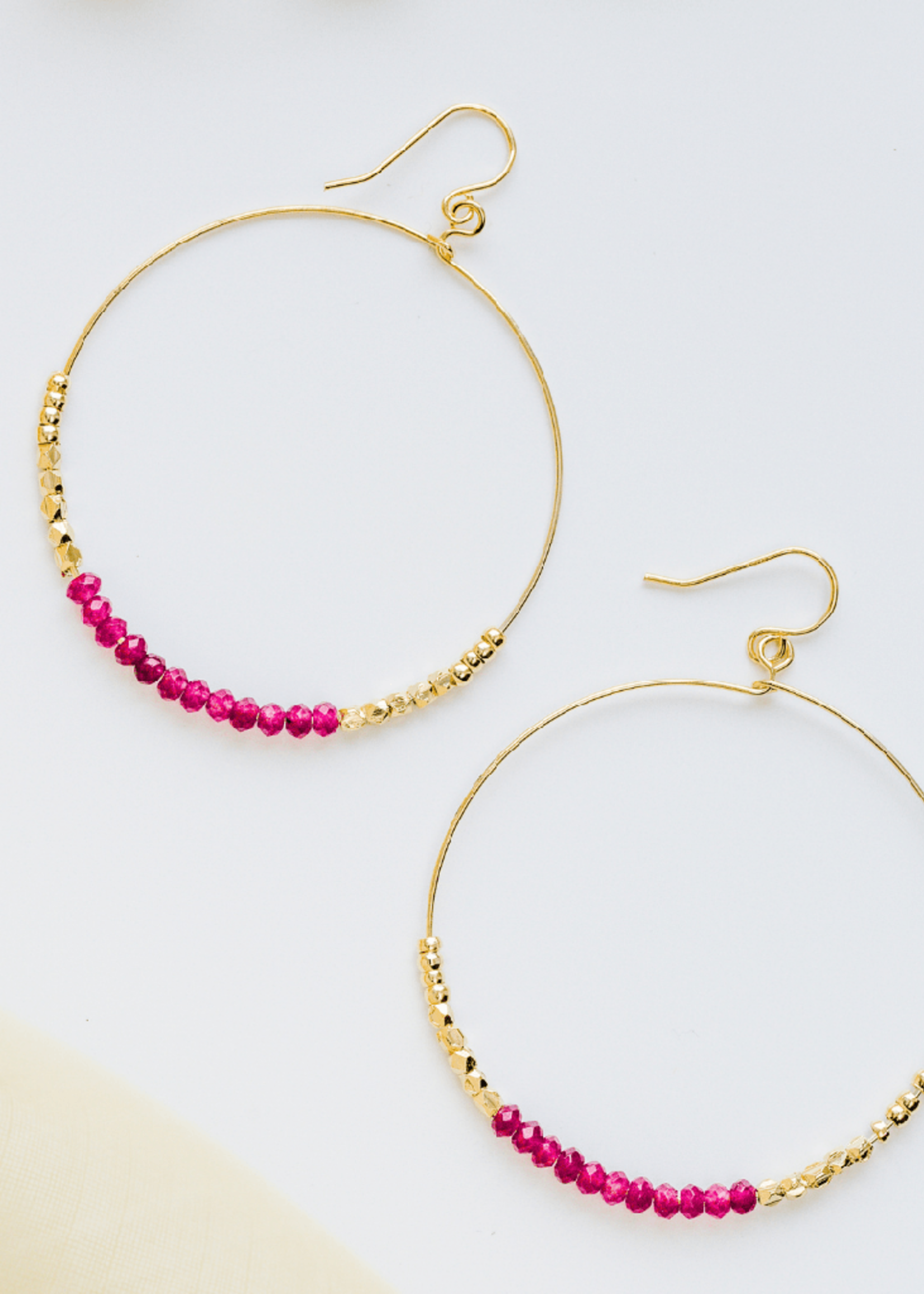 Purpose Jewelry Shimmer Rosette Hoop Earrings