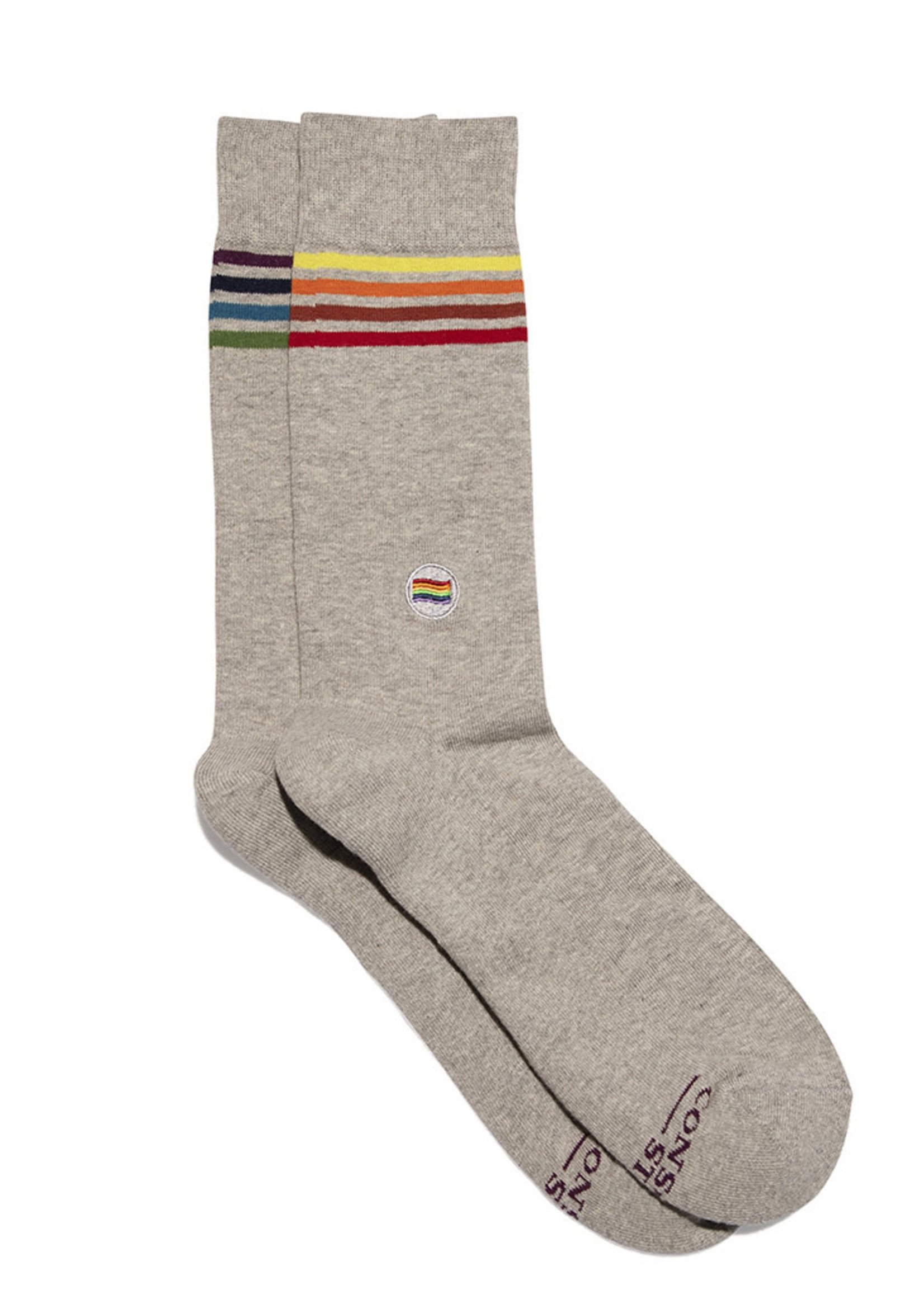 Conscious Step Women's Socks That Save LGBTQ Lives [Gray]