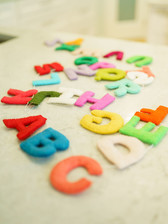 felt letters, felted letter garland, felt alphabet letters A - Z, party  garlands