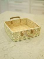 Ten Thousand Villages Square Handled Basket