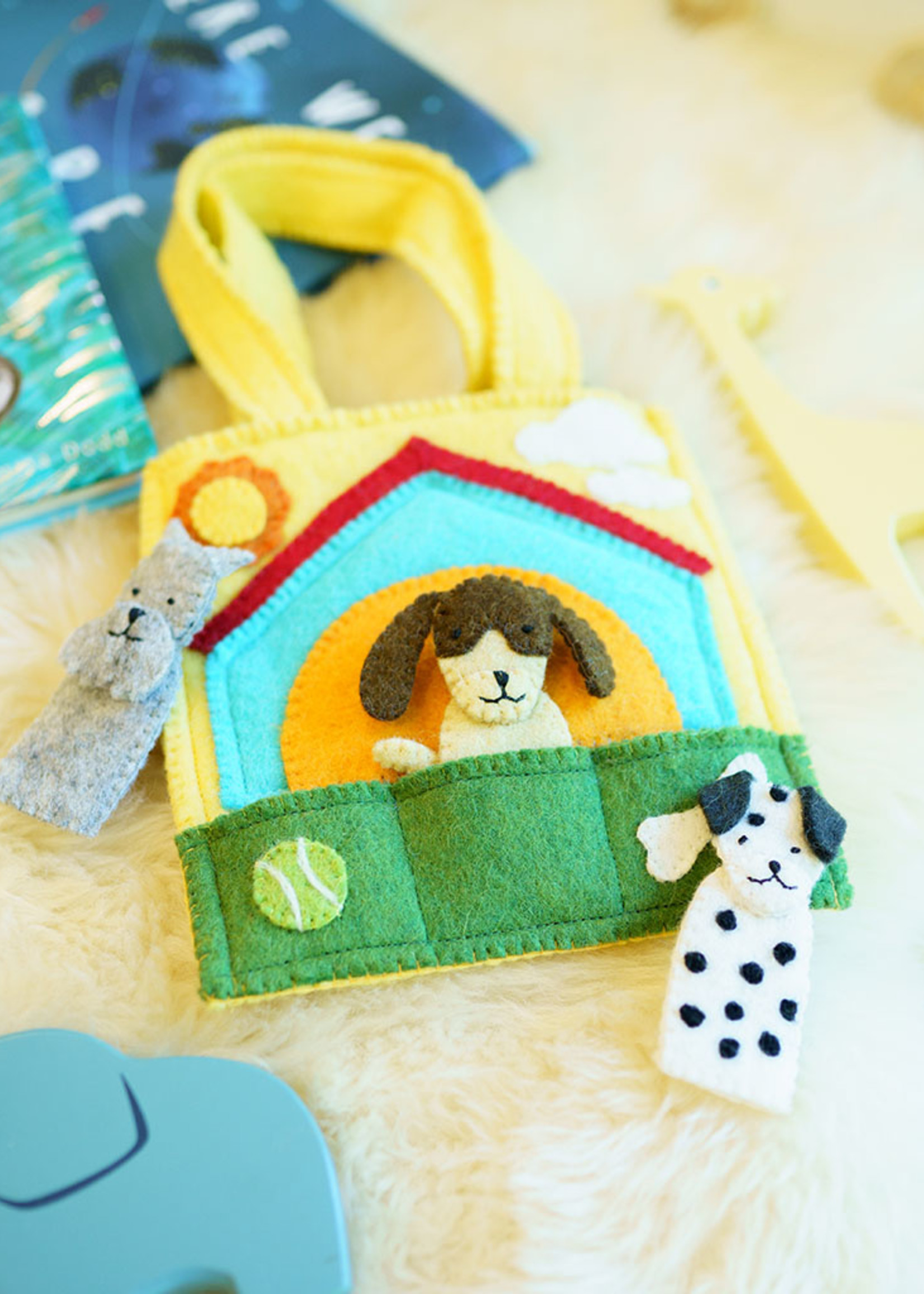 Global Goods Partners Felt Doggy Puppet Bag