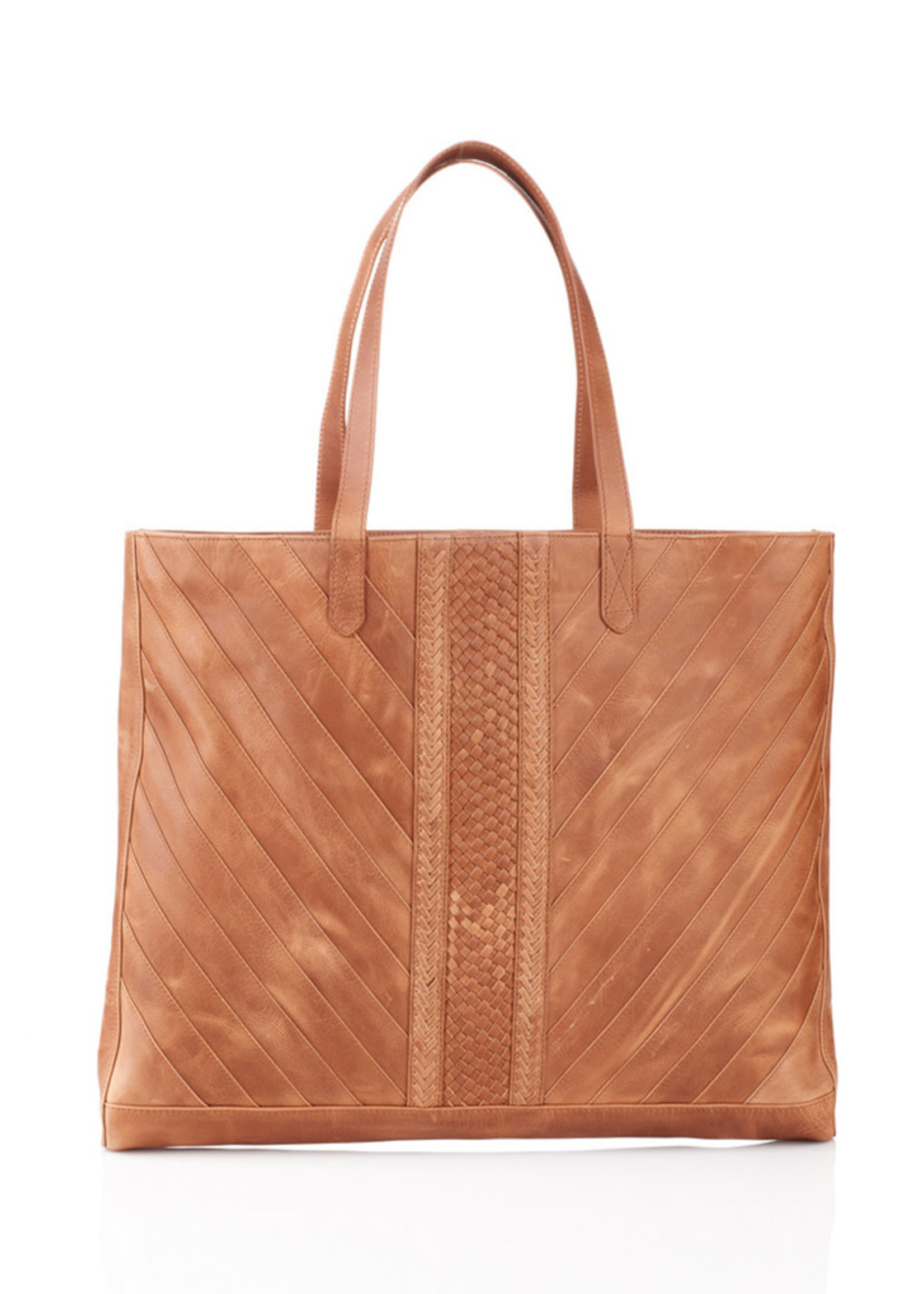 SERRV Riya Leather Tote Bag