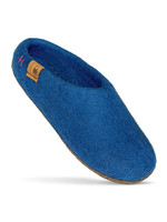 Baabushka Denim Blue Wool Slippers