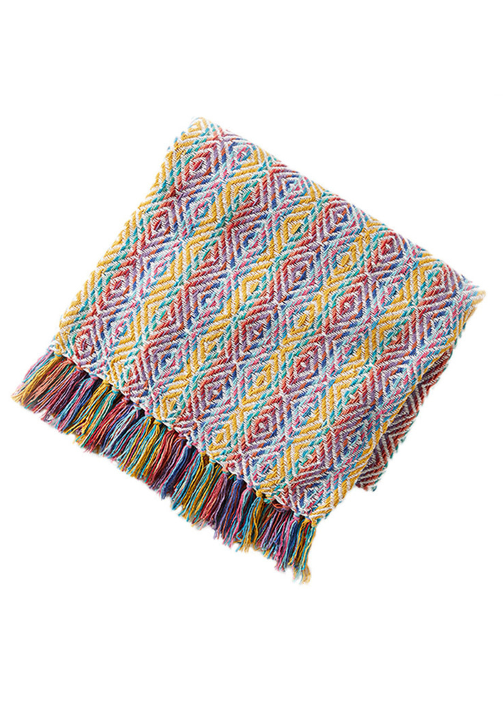 SERRV Yaatra Rainbow Rethread Throw