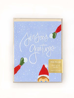 Elf Greeting Holiday Card Set