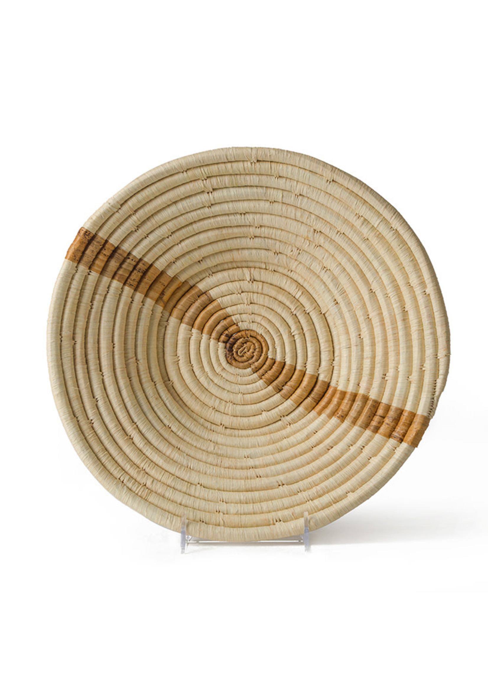 Kazi 12" Banana Bark Striped Basket