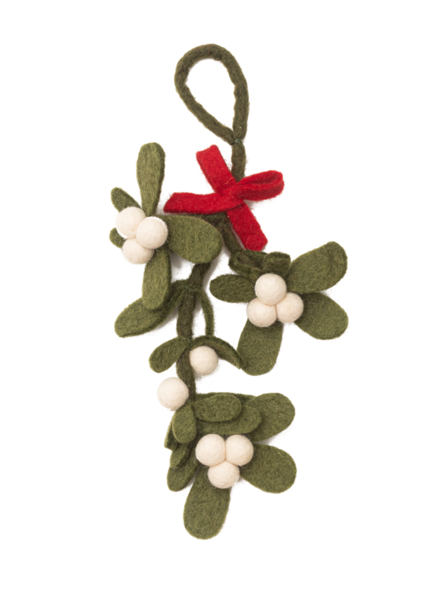 Global Goods Partners Felt Mistletoe Ornament