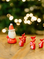 Miniature Red Soapstone Reindeer