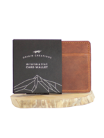 Minimalist Leather Card Wallet - Saddle Brown