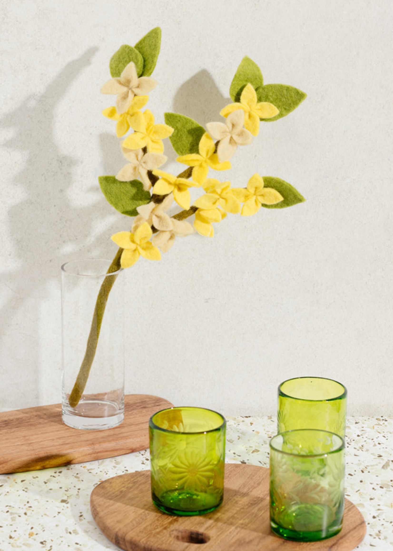 Global Goods Partners Felt Flower Forsythia