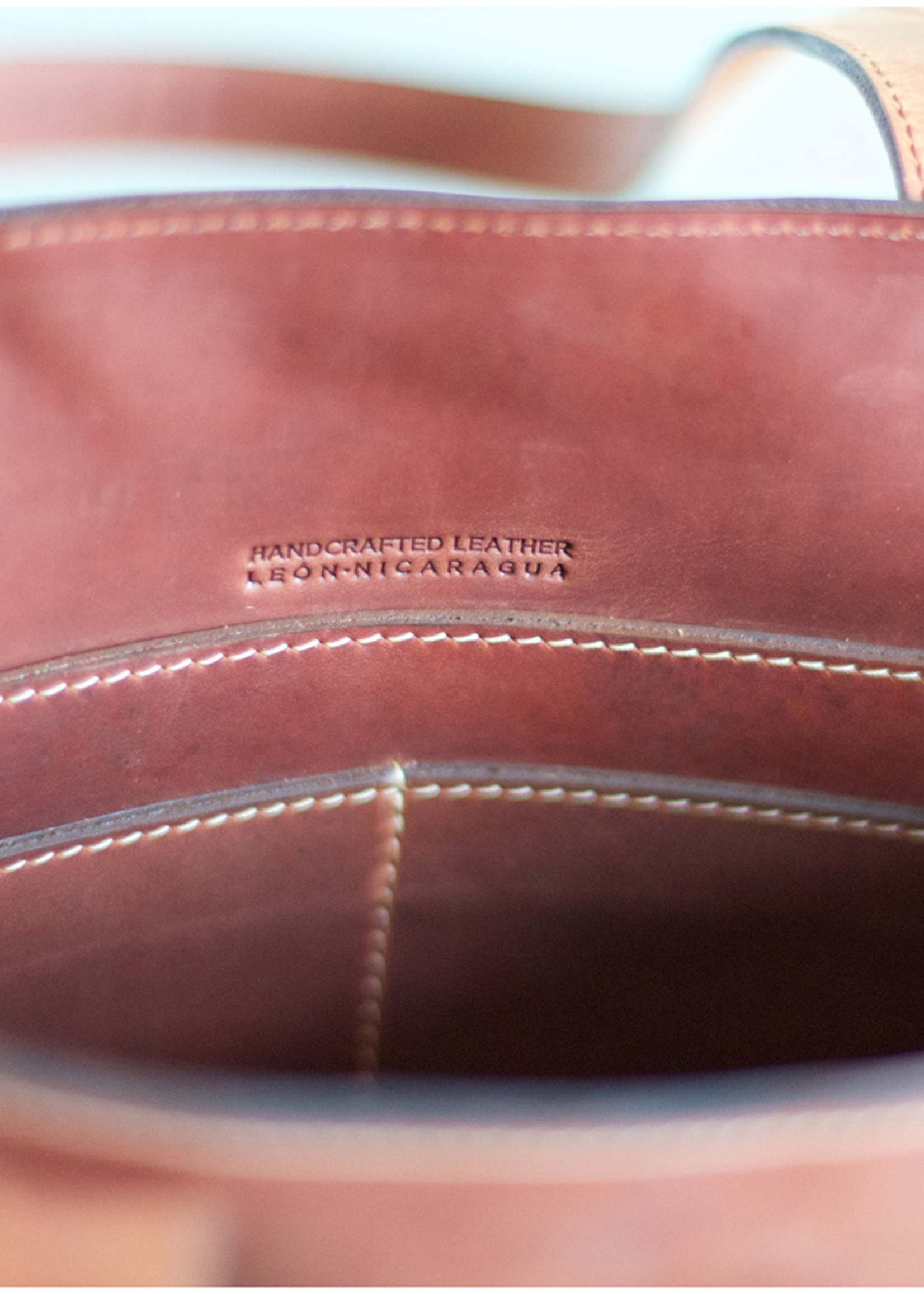 Perfect in Leather Tote Bag - Saddle Brown