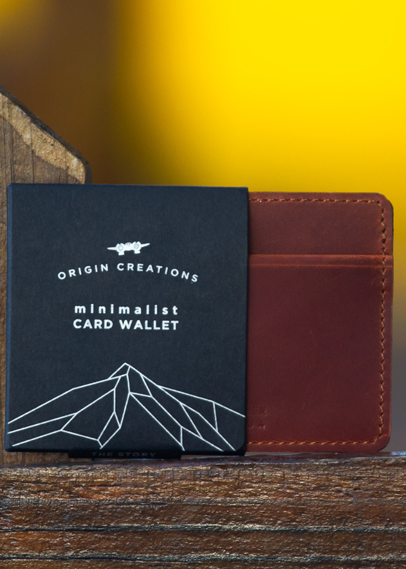 Minimalistic leather wallet/card holder | Classic Brown