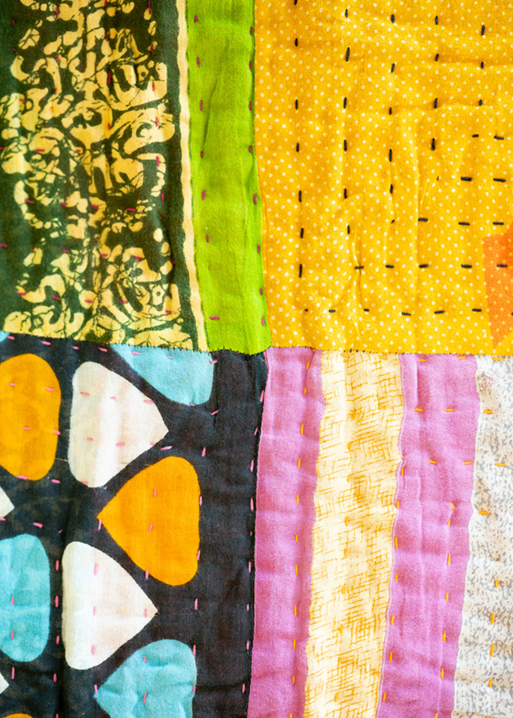 SERRV Queen Size Kantha Quilt #3