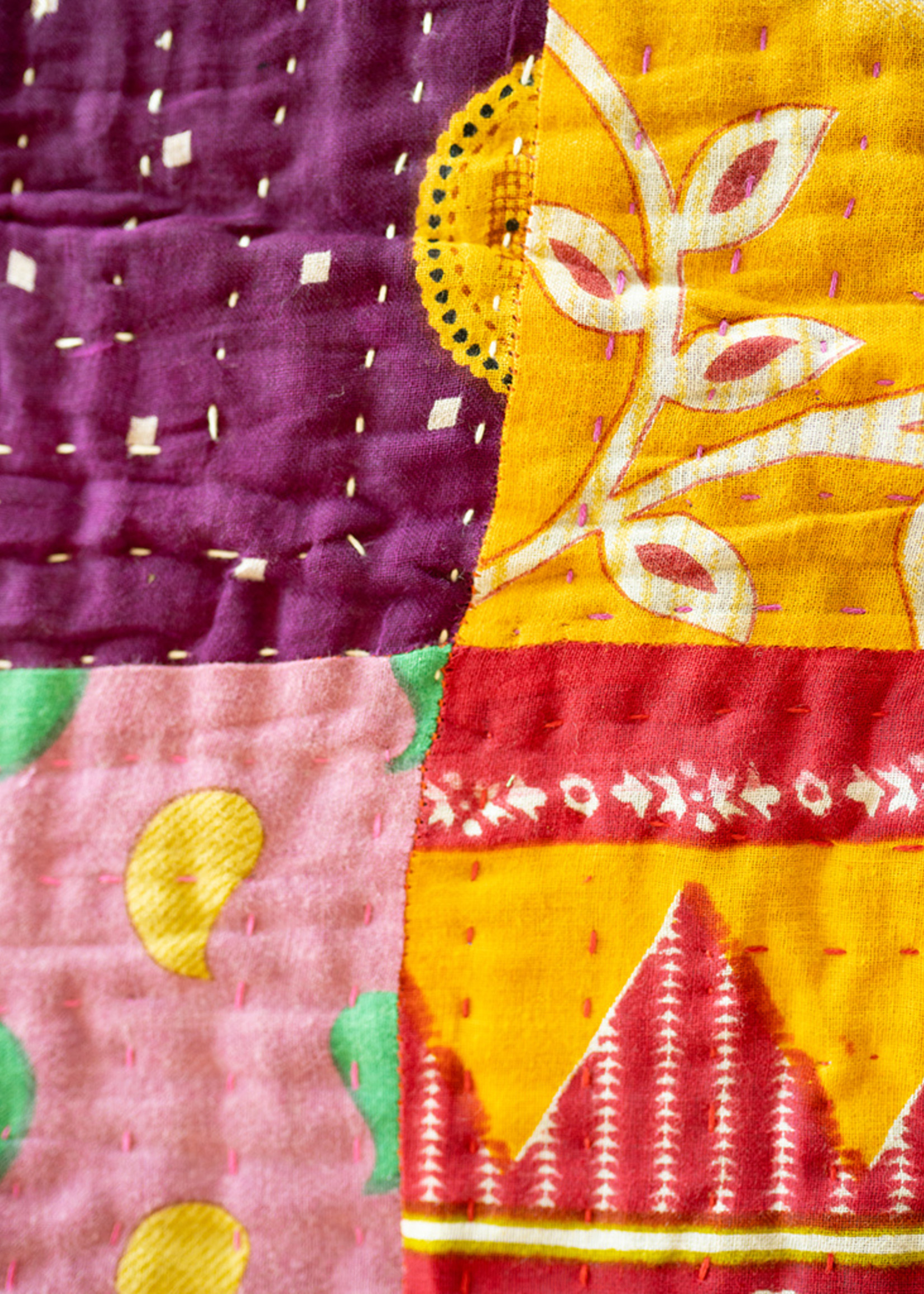 SERRV Queen Size Kantha Quilt #20