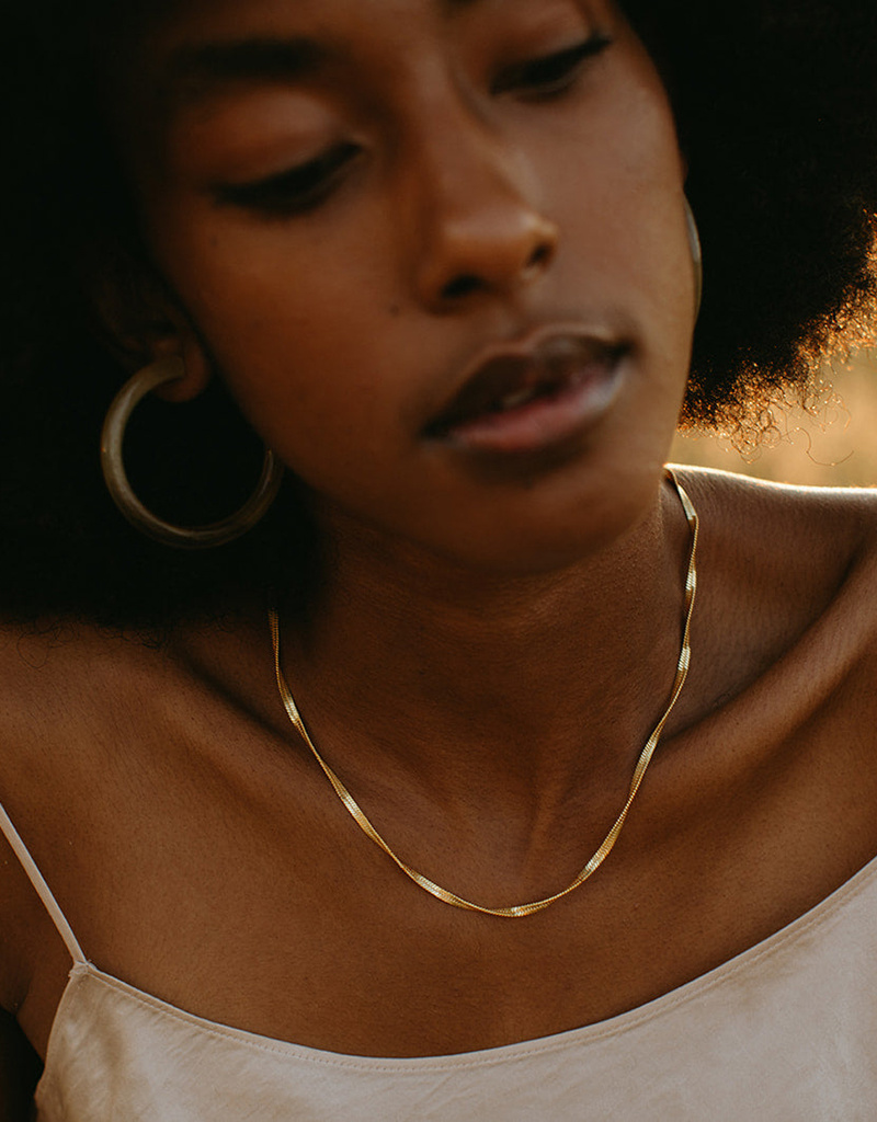 Twisted Herringbone Chain Necklace from 